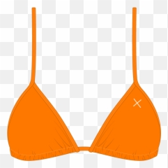 1 - Boutinela Orange Bikini Top Emoji,Emoji Bikini Top