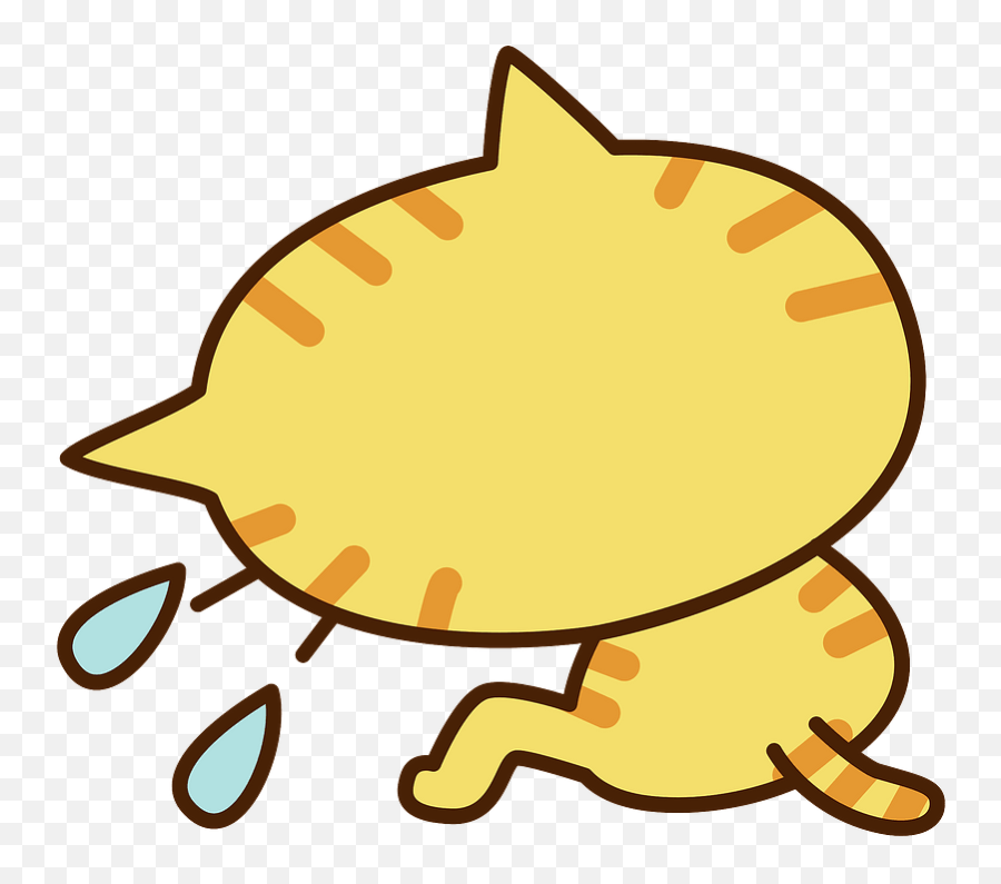 Yellow Cat Is Depressed Clipart Emoji,Lady Cat Emoji