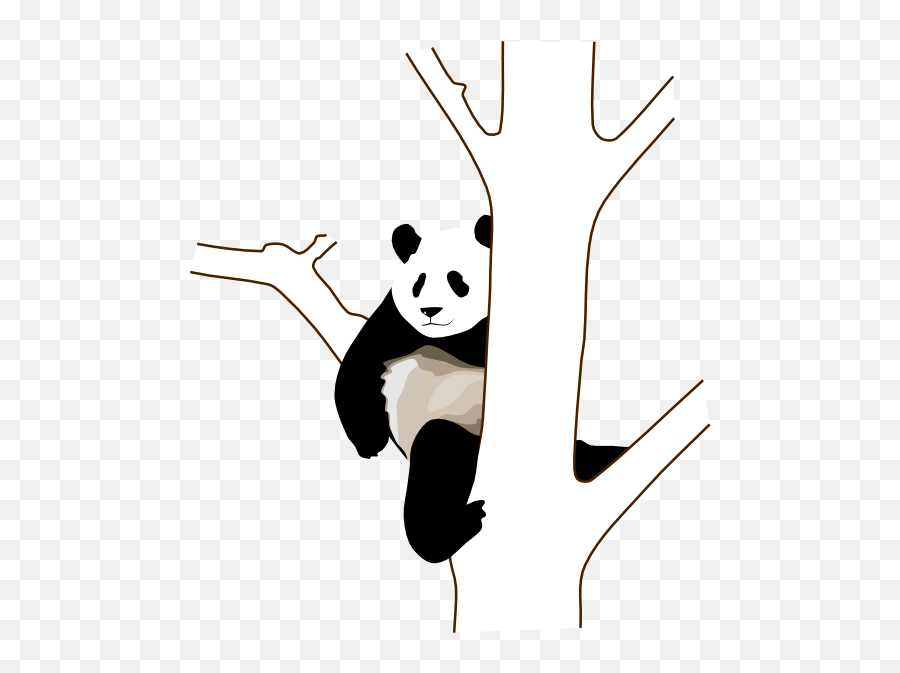 Panda Clipart Endangered Animal Panda - Easy Drawing Panda On A Tree Emoji,Wwf Endangered Emoji