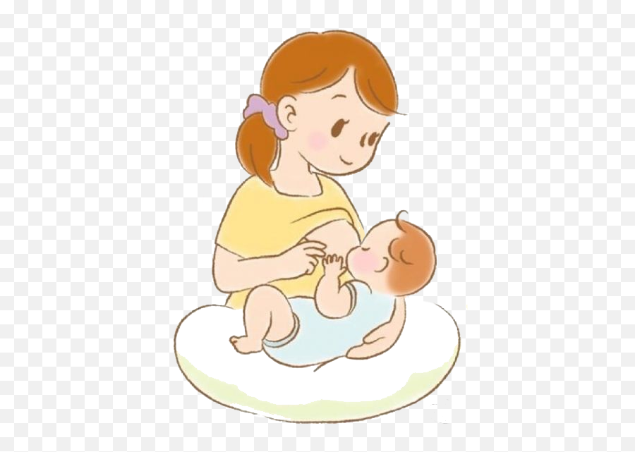 Pregnancy Clipart Breast Milk - Baby Breastfeeding Clipart Transparent Breastfeeding Clip Art Emoji,Breastfeeding Emoji