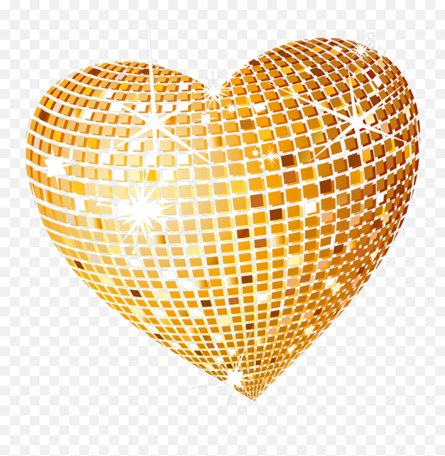 Gold Disco Heart Png Clipart Picture - Zoological Garden Alipore Emoji,Golden Heart Emoji