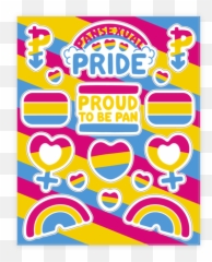 Pansexuality Sticker And Decal Sheets Lookhuman - Pansexual Pride Emoji,Pansexual Symbol Emoji