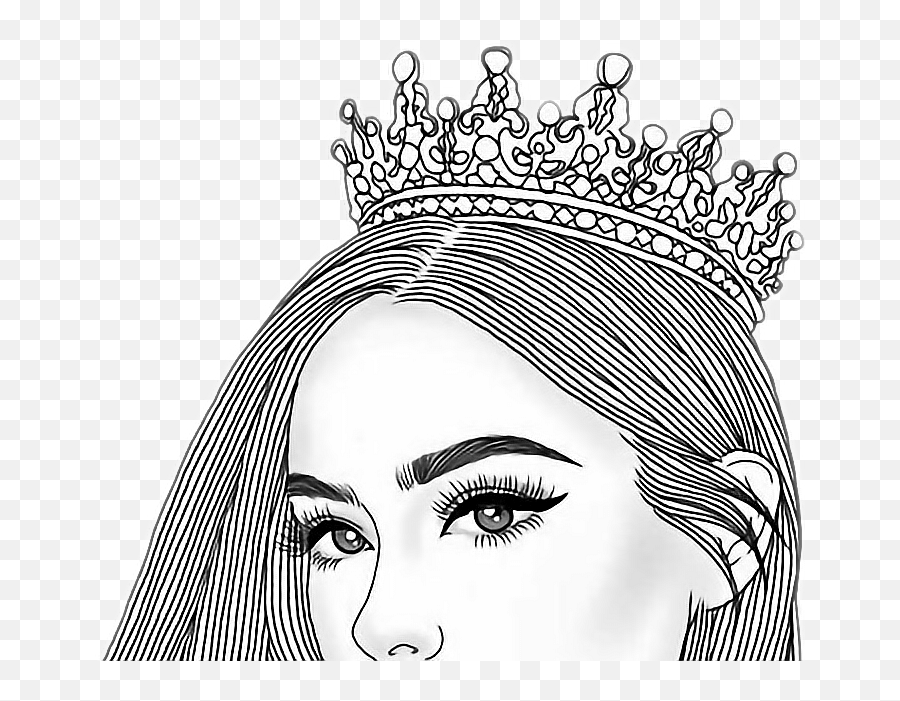 Queen Girl Tumblr Top Crown Princess - Imagenes Chica Tumblr Png Emoji,Princess Emoji Tumblr