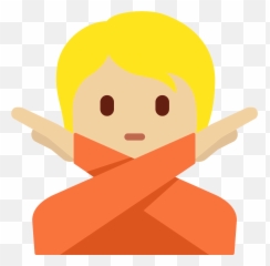 Tono De Piel Claro Medio Persona Haciendo El Gesto De No Emoji,Emoticon Haciendo Pucheros