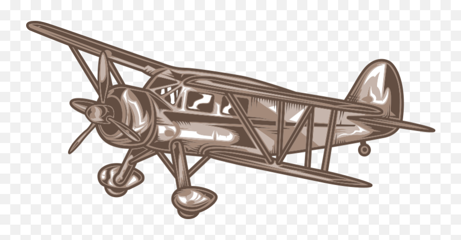 Old Aiplane Biplane Illustration - Vieil Avion Dessin Emoji,Biplane Emoji