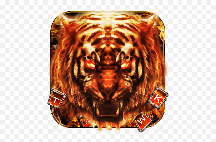 Red Horror Fire Tiger Keyboard Theme Apk 10001002 - Download Siberian Tiger Emoji,Fire Puppy Emoji