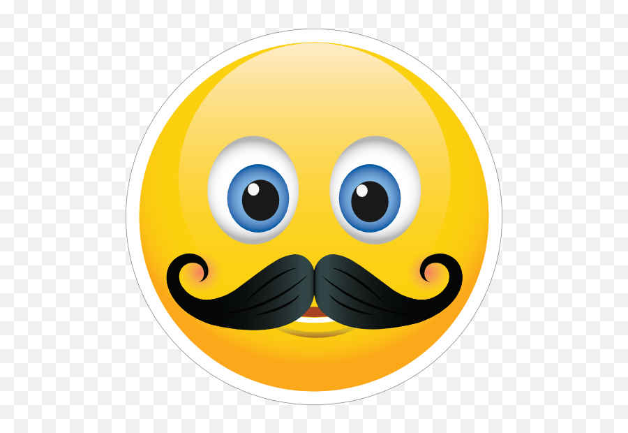 Cute Mustache Emoji Sticker - Large Mustache Sunglasses Car Bonnet Sticker,Cute Emoji