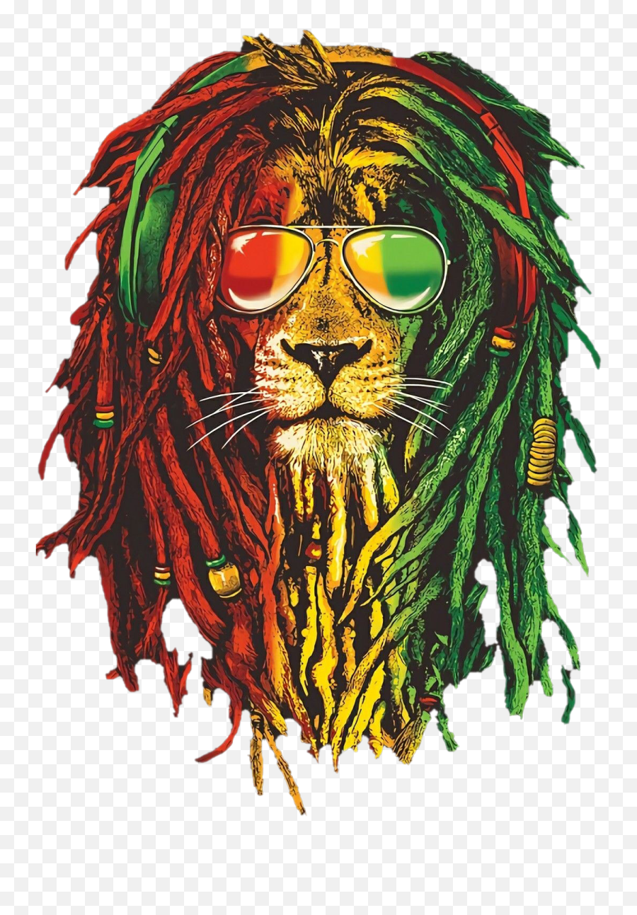 Rasta Lion Png Image Background - Rasta Lion Emoji,Lion Of Judah Emoji