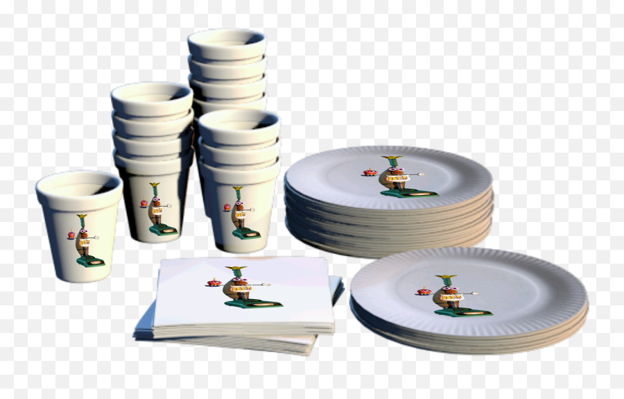 Paper Cups Plates Fnaf Sticker - Paper Cups And Plates Png Emoji,Emoji Paper Plates