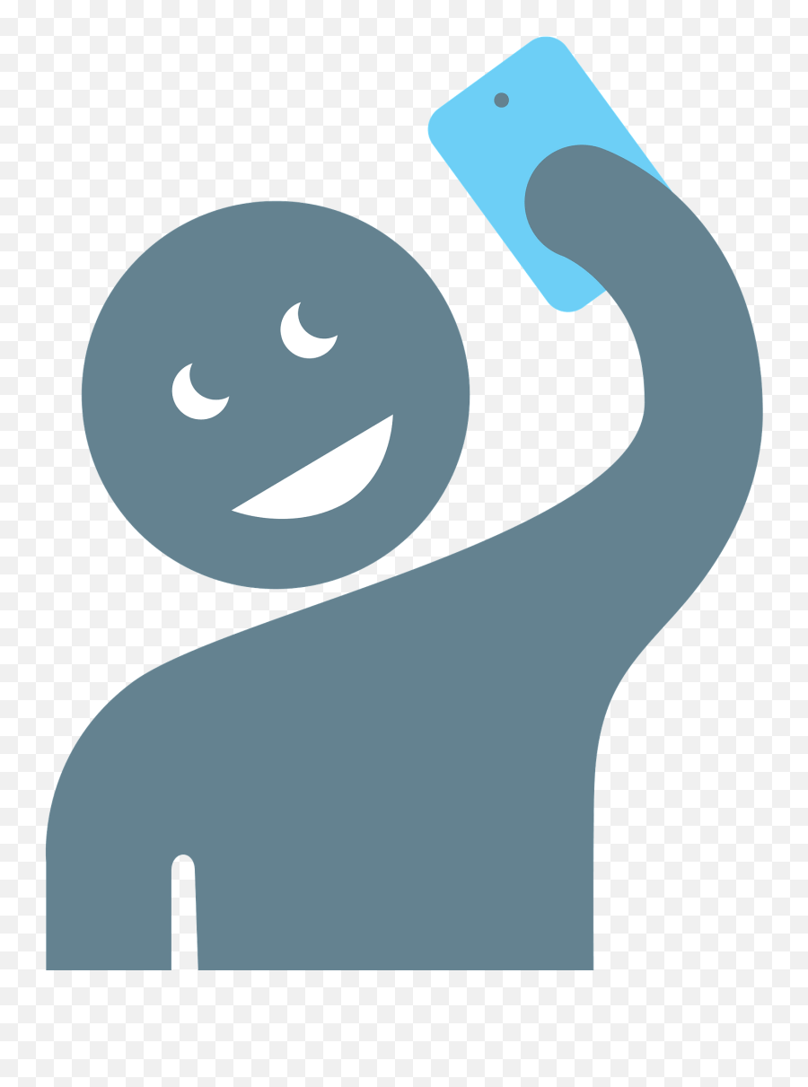 Selfie Clipart - Happy Emoji,Emoji Selfie Stick