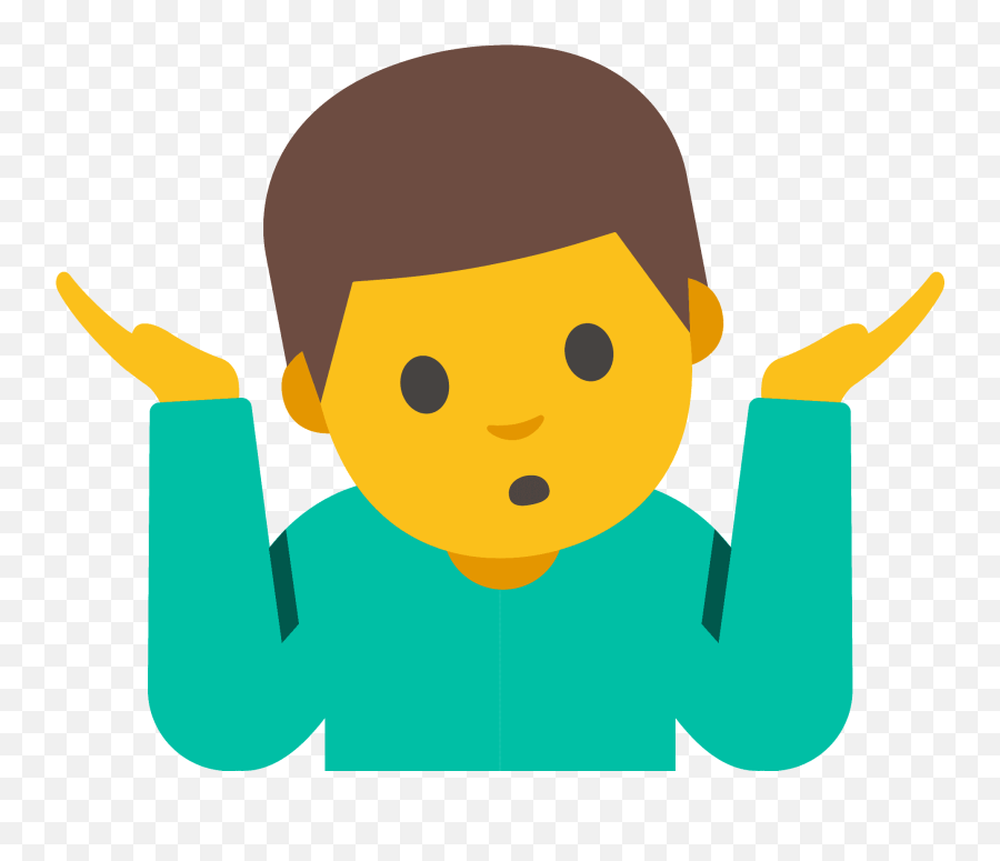 Man Shrugging Emoji - Shrug Emoji Png,Shrug Emoji