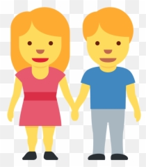 Woman And Man Holding Hands Emoji - Boyfriend And Girlfriend Emoji,Y Emoji