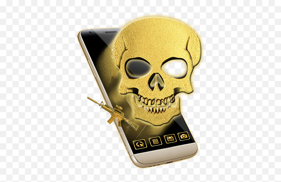 Skull Gold Glitter Shining Gun U2013 Aplikace Na Google Play - Smartphone Emoji,Prach Emoji
