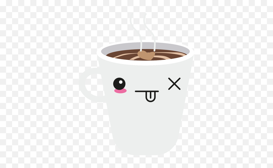 Kawaii Face Coffee Cup - Cup Emoji,Espresso Emoji