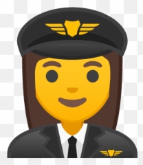 Woman Pilot Emoji - Pilot Emoji,Air Force Emojis