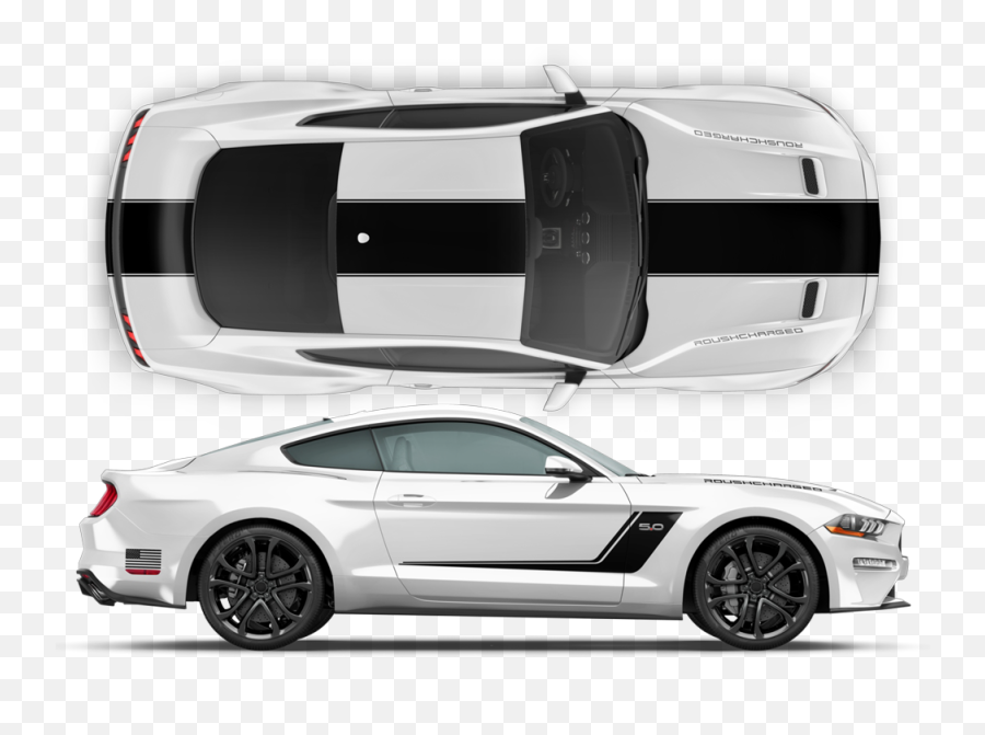 Roush Stage3 Racing Stripes Set For - 2015 Roush Mustang Decal Emoji,Work Emotion S550 Mustang