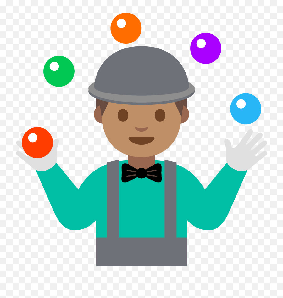 Man Juggling Emoji Clipart Free Download Transparent Png - Android Juggling Emoji,Bowtie Emojis