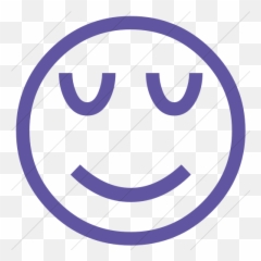 Classic Emoticons Relieved Face Icon - Emoji Domain,Purple Heart In Emoticons