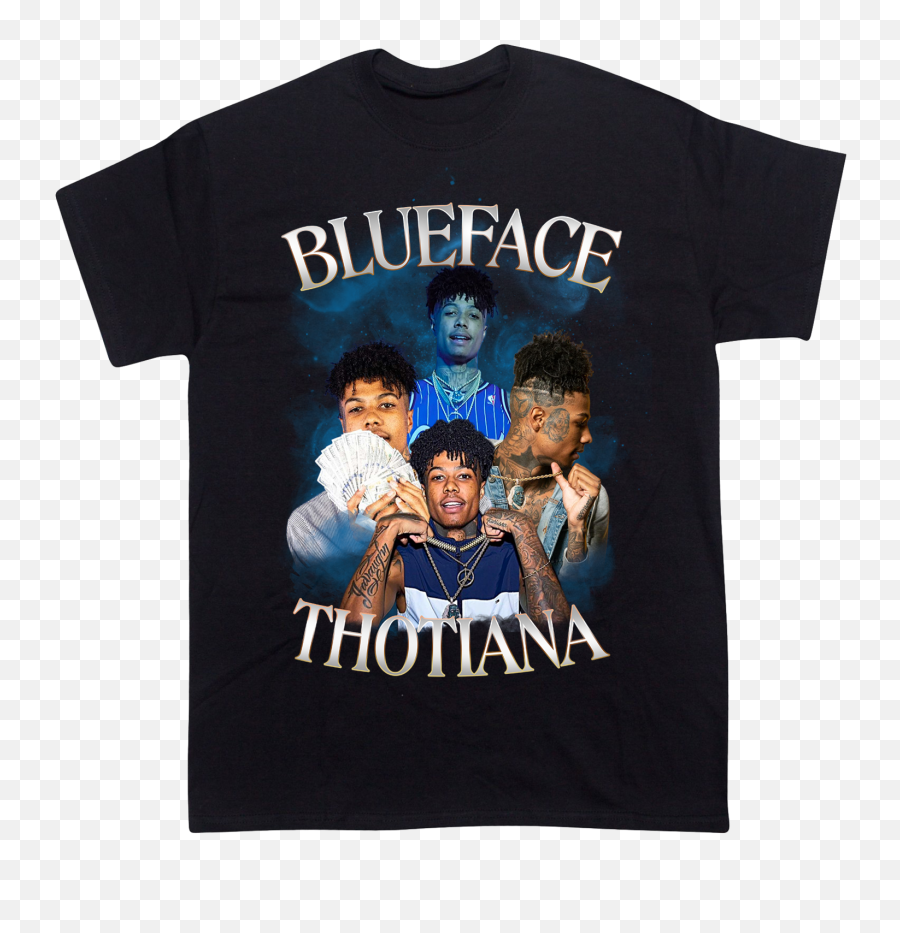 Blueface T Shirt Online Shopping - Blueface T Shirt Emoji,Emoticon Hunnid