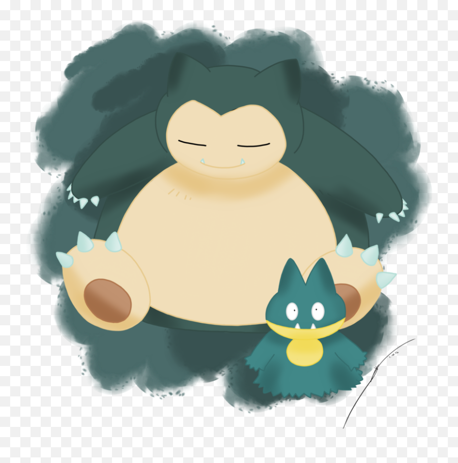 Snorlax And Munchlax - Fictional Character Emoji,Snorlax Emoji