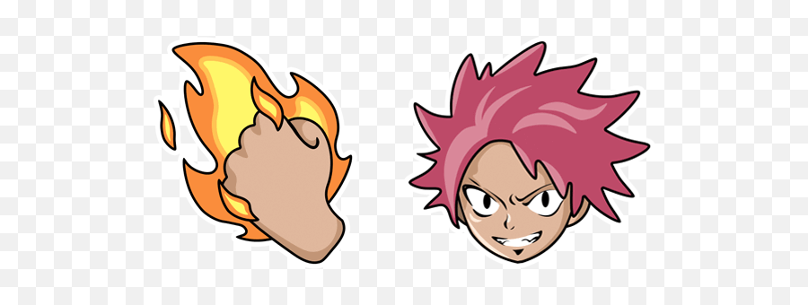 Fairy Tail Natsu Dragneel Cursor - Custom Cursors Fairy Tail Emoji,Fairy Tail Erza Chibi Emoticon