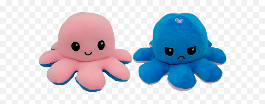 Moody Octopus Plushie - Reversible U2013 Octoplushies Emoji,Octopus Color To Emotion