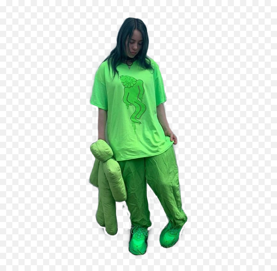 Popular And Trending Billieeilish Stickers On Picsart Emoji,Emoji Pajamas Girl