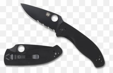 Tenacious G - 10 Black Black Blade Spyderco Inc Emoji,Blade & Soul Emoticons