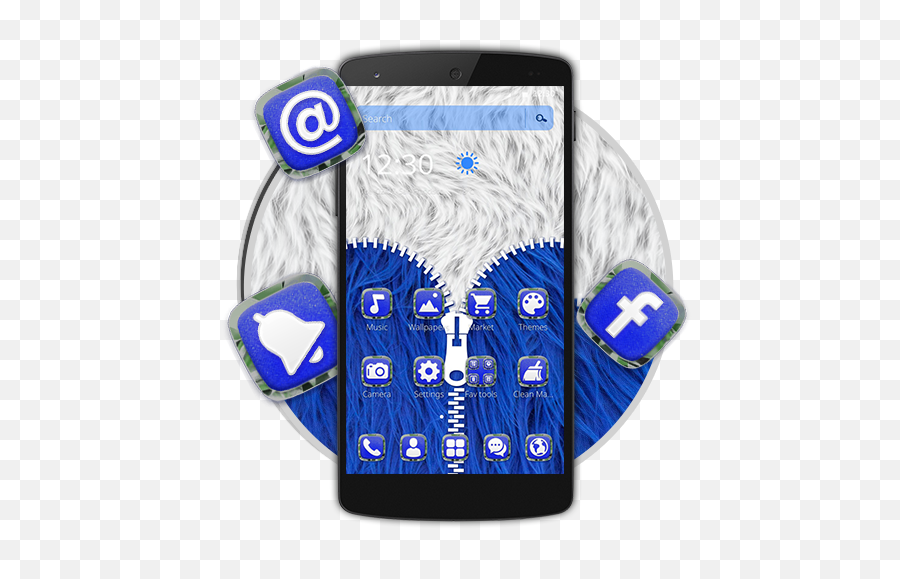 Blue Furry Zipper Theme Apk Download - Free App For Android Emoji,Emojis For Fastmail?