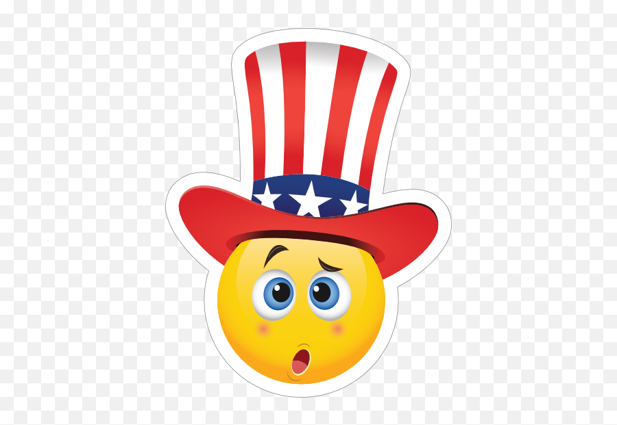 Cute Confused Patriot Emoji Sticker - Confused Patriot,Confused Emoji Clipart