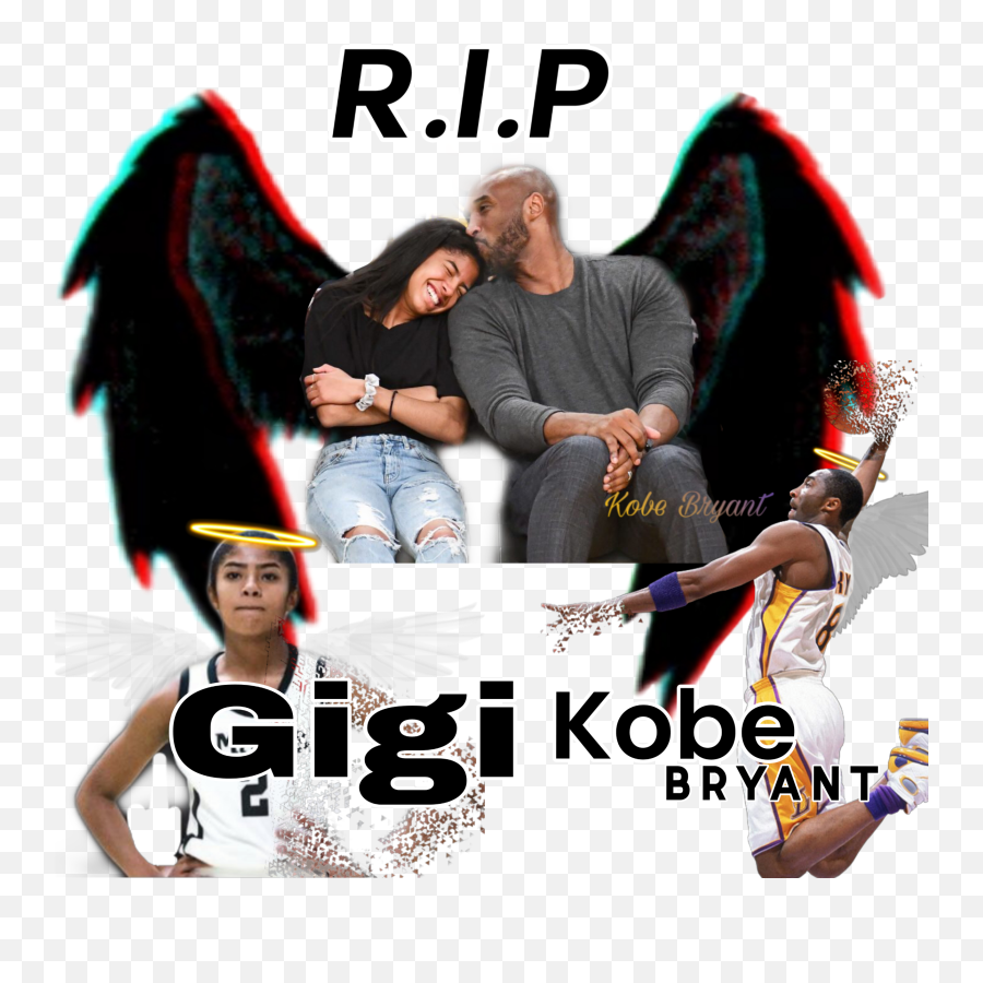 Rip Kobe Bryant And Gigi Sticker - Angel Emoji,Kobe Bryant Emoji