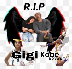 Rip Kobe Bryant And Gigi Sticker - Angel Emoji,Kobe Bryant Emoji