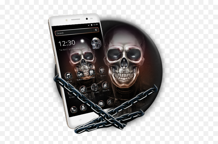 Rock Metal Skull Theme - Scary Emoji,Skeleton Emojis