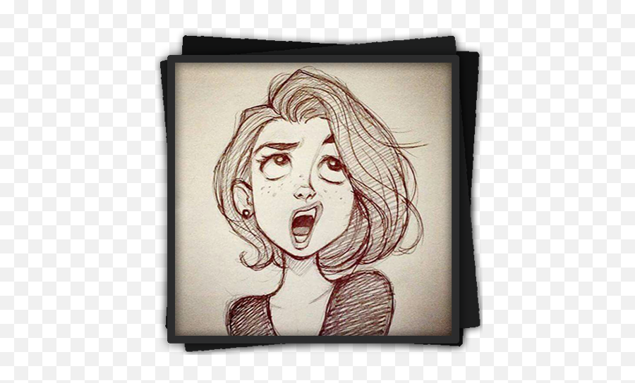 Drawing Expression Tutorial - Cartoon Girl Pencil Sketch Emoji,Emotion Drawing Meme