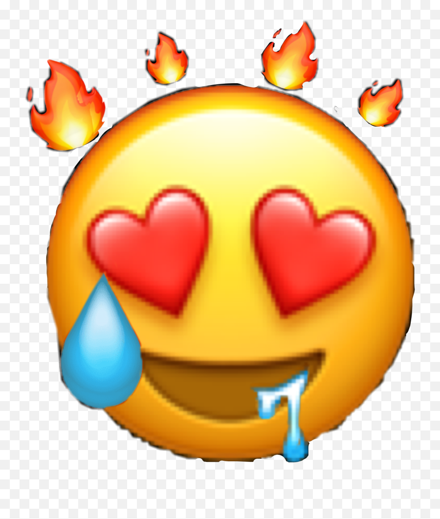 Emoji Hotemoji Hearteyes Sticker - Hot Emoji In Iphone,Human Emoji
