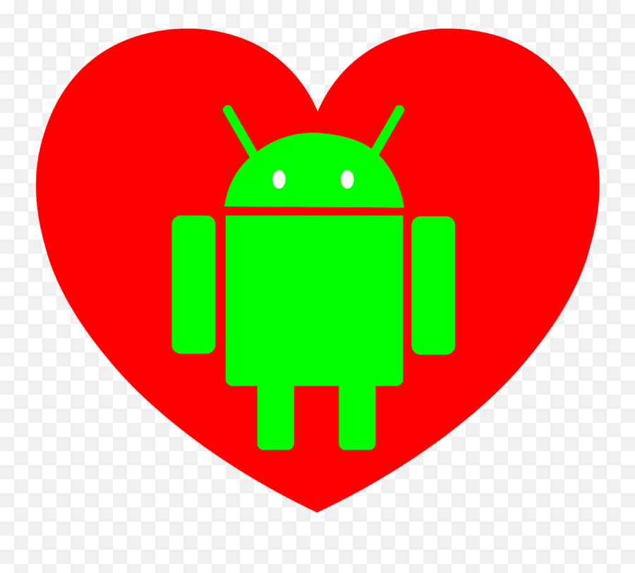 Red Love Android Png Clipart Transparent Background - Android Original Emoji,Cricket Emoji For Android