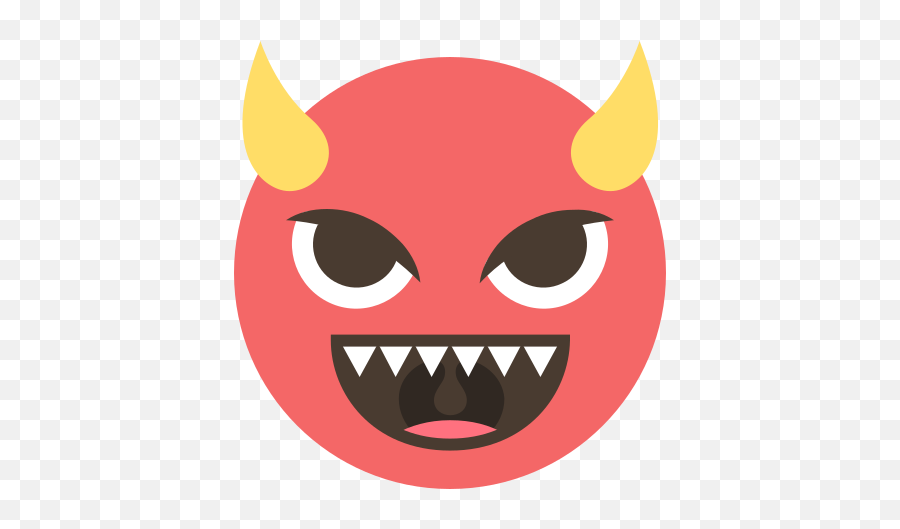 Wütendes Gesicht Mit Hörnern Emoji High Definition Big - Wide Grin,Apfel Emoji