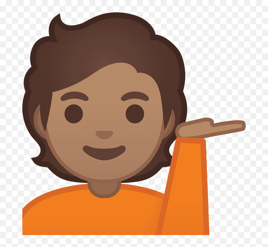 Mellanfärgad Hy Receptionist Clipart - Clip Art Emoji,Receptionist Emoji