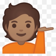 Mellanfärgad Hy Receptionist Clipart - Clip Art Emoji,Receptionist Emoji