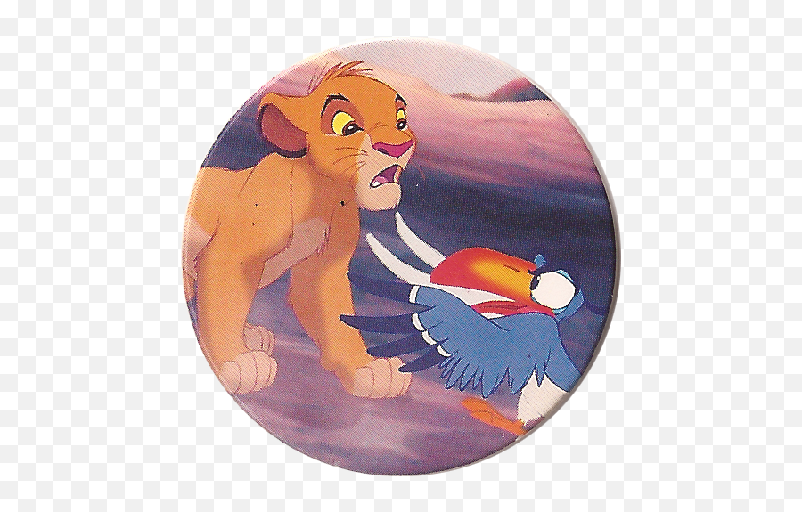 Lion Simba Zazu Milk Caps Panini Group - Lion King Png Fictional Character Emoji,Lion Emoji