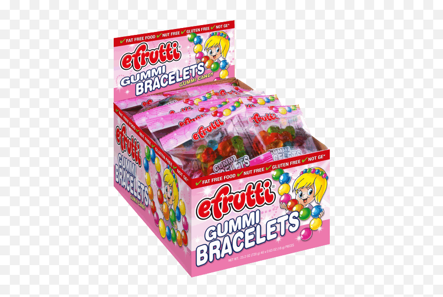 E Fruitti Gummy Bracelet Wrapped 40ct - E Frutti Emoji,Glam Emoji Birthday Party