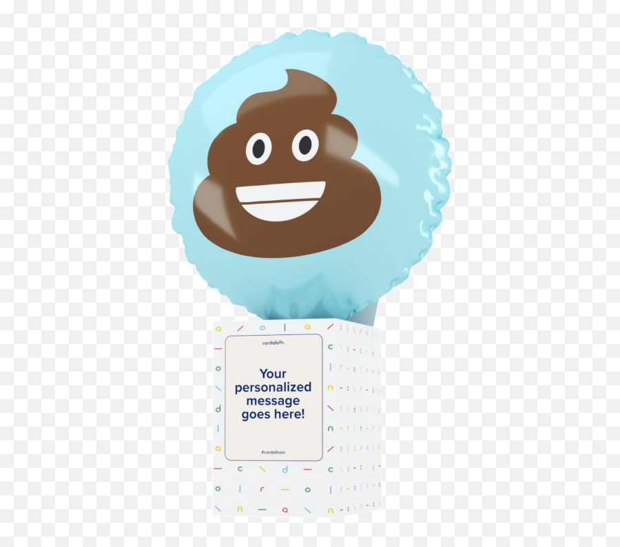 Poop Emoji Balloon Cardalloon - Happy,Personalized Emoji
