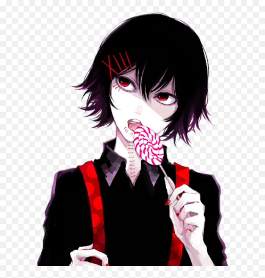 Rei Tokioghoul Sticker - Suzuya Juuzou Black Hair Emoji,Rei Emojis Png