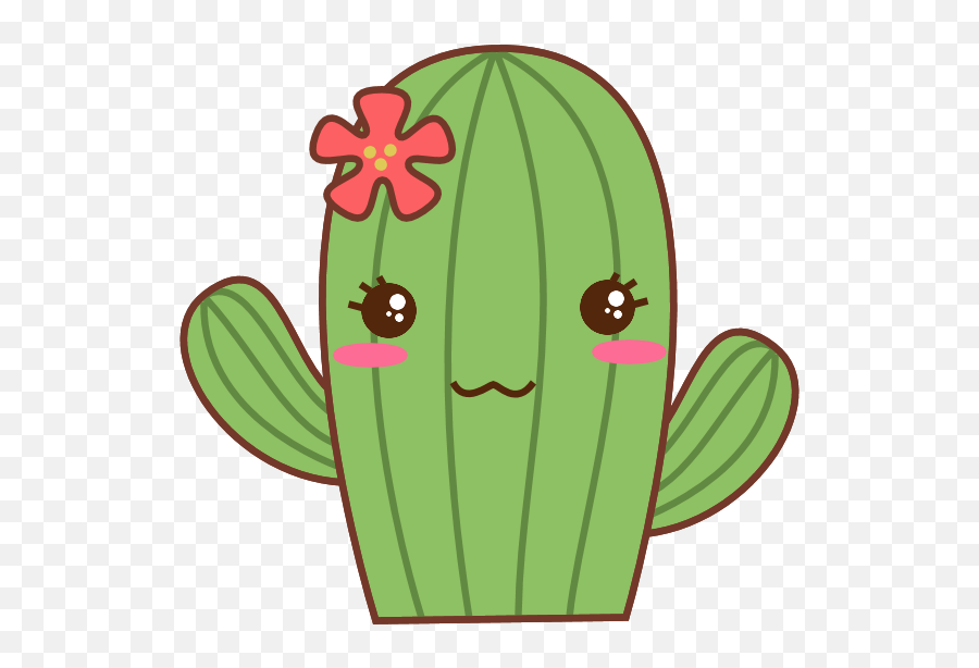 Kawaii Doodles - Kawaii Cactus Transparent Emoji,Catus Emoji Clip Art