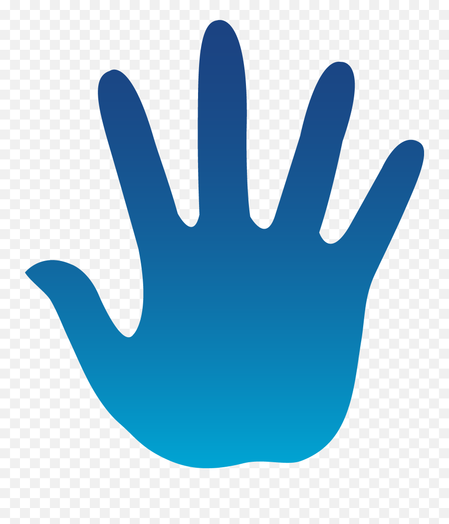 Finger Clipart High Five Finger High - Blue Right Hand Prints Emoji,High Five Emoji
