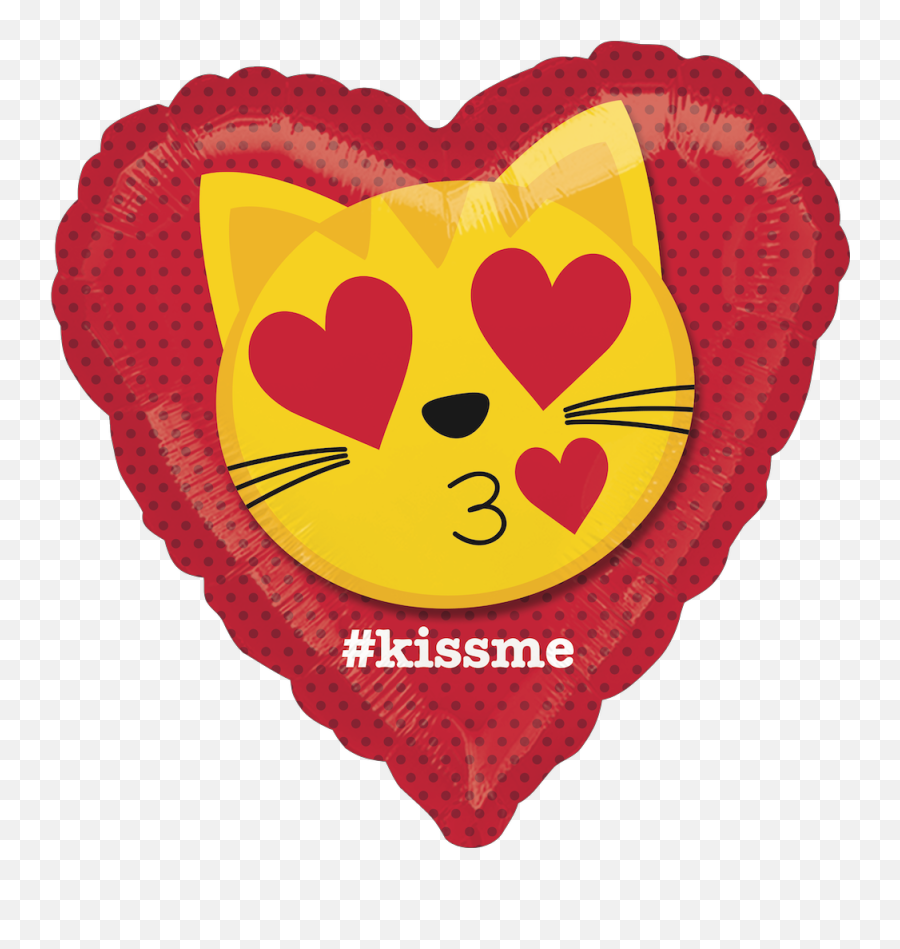 Cat Emoticon Kiss U2013 Distribuidora De Globos De Michoacán - 6 Razones Para Amrate Emoji,Emoticon De Amor