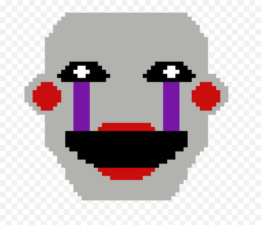 Pixel Art For The Puppet From Fnaf - Jack O Lantern Pixel Art Emoji,Game Pixel Art Emoticons