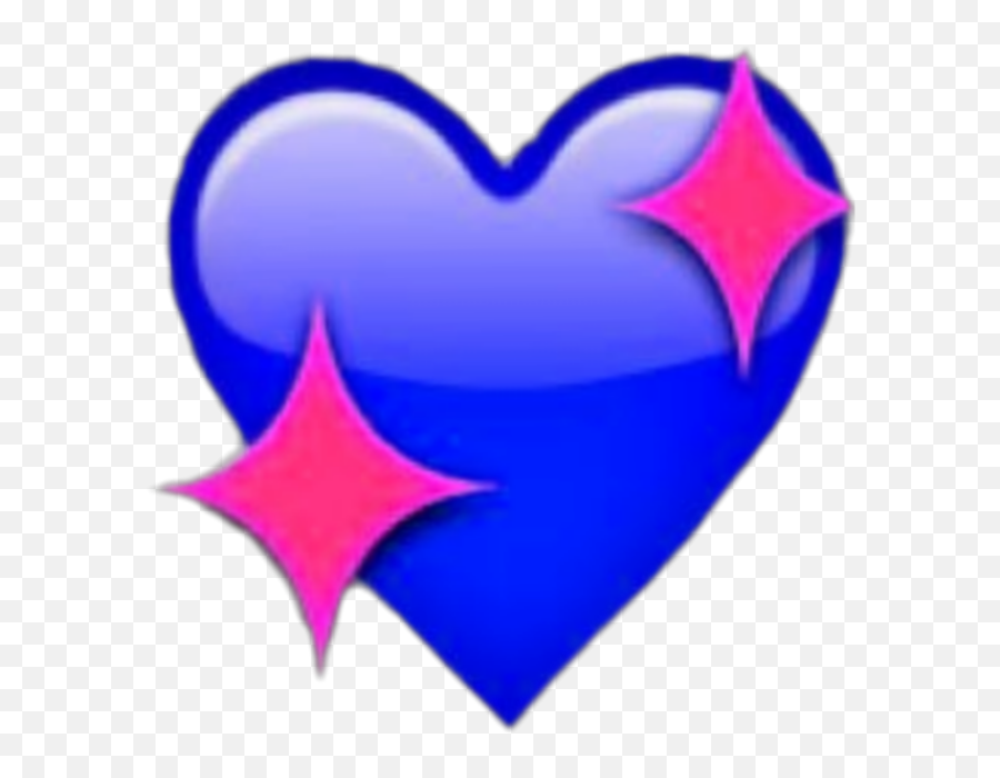 Heart Emoji Emoticon Stars Blue Tumblr Sticker By - Girly,New Heart Emoji