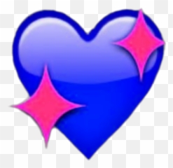 Heart Emoji Emoticon Stars Blue Tumblr Sticker By - Girly,New Heart Emoji