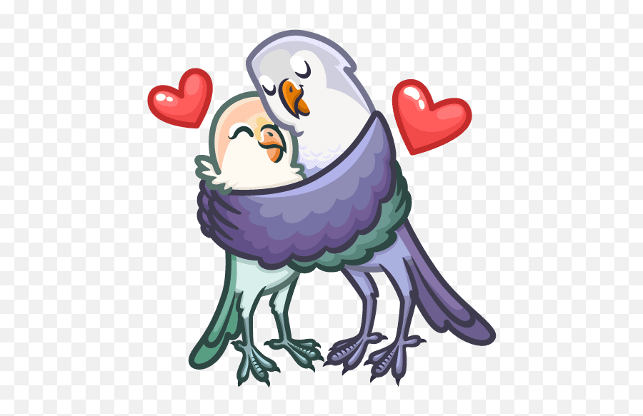 Sticker Lovebirds 10 Vk Download Free - Love Birds Sticker For Whatsapp Emoji,Emojis Game Of Thrones Whatsapp Stickers